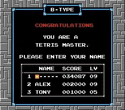 Tetris - NES spill - Retrospillkongen