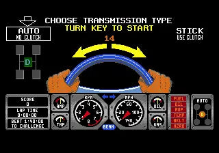 Hard Drivin' - SEGA Mega Drive spill - Retrospillkongen