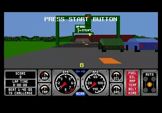 Hard Drivin' - SEGA Mega Drive spill - Retrospillkongen