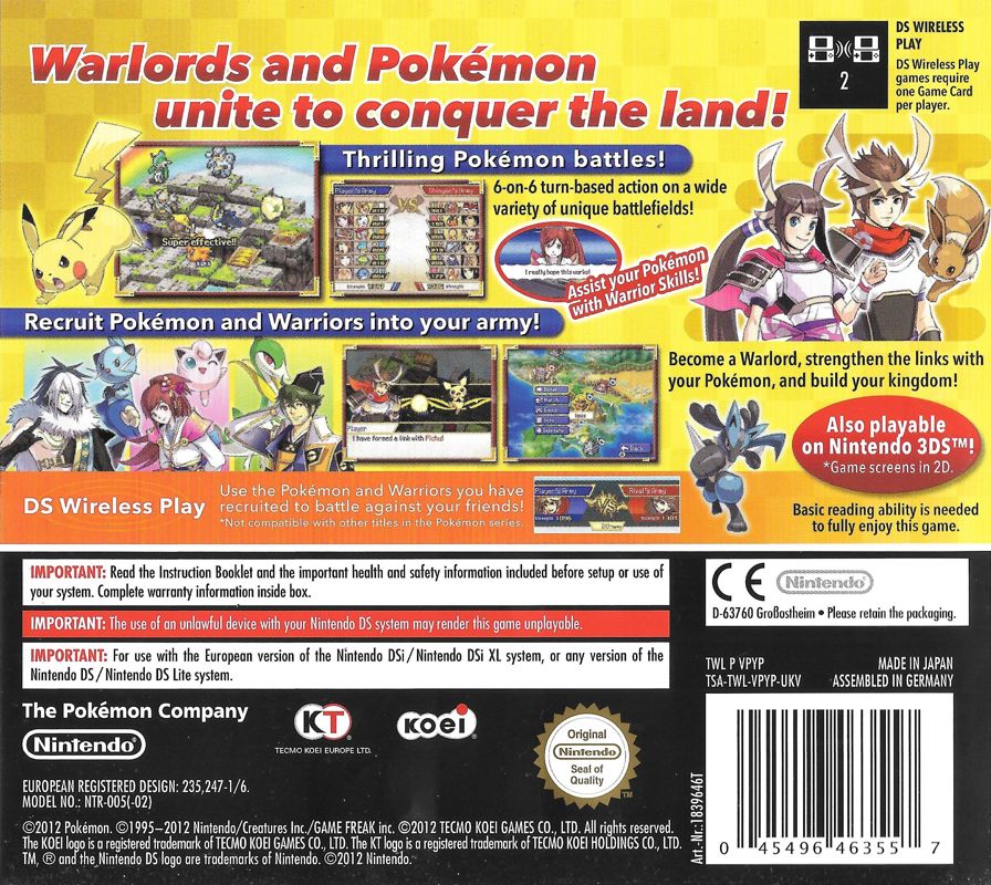 Pokémon Conquest - Nintendo DS spill - Retrospillkongen