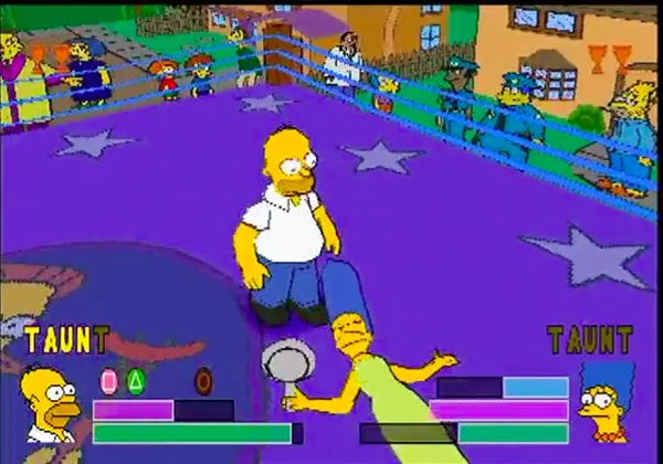 The Simpsons Wrestling - PS1 spill - Retrospillkongen
