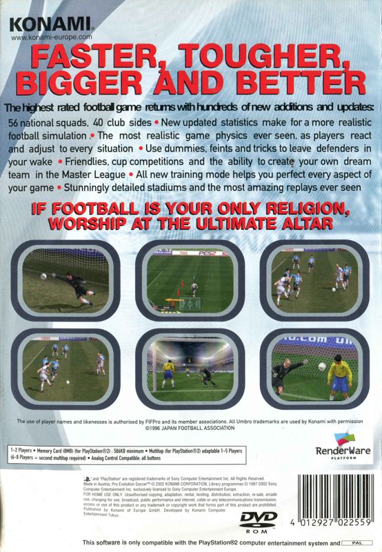 Pro Evolution Soccer 2 - PS2 spill - Retrospillkongen