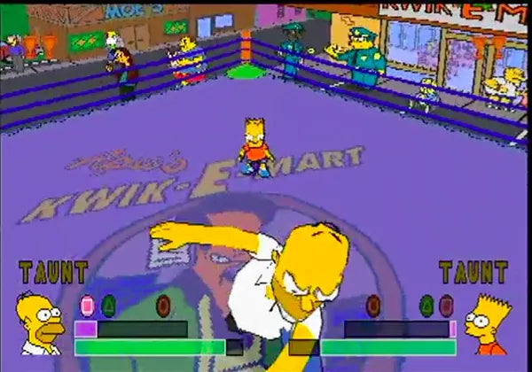 The Simpsons Wrestling - PS1 spill - Retrospillkongen