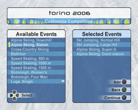 Torino 2006 - PS2 spill - Retrospillkongen