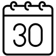 illustrasjon av 30 dager kalender