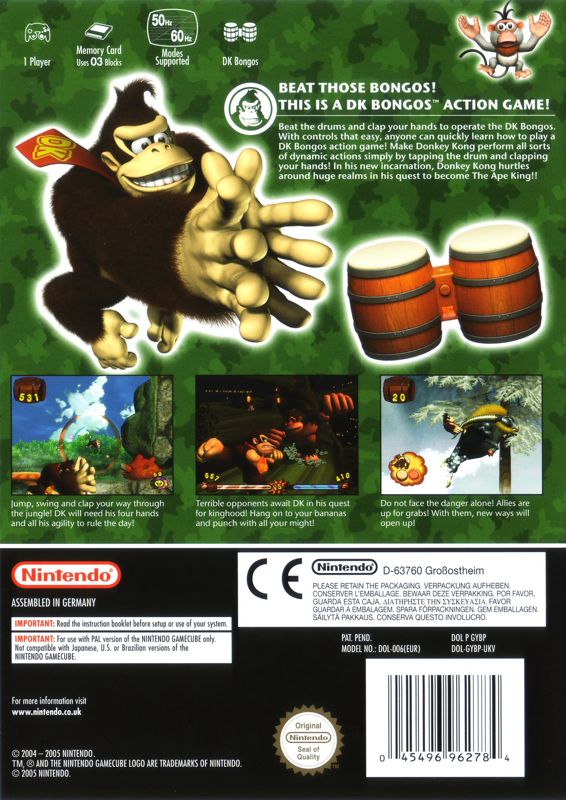 Donkey Kong: Jungle Beat - Gamecube spill - Retrospillkongen