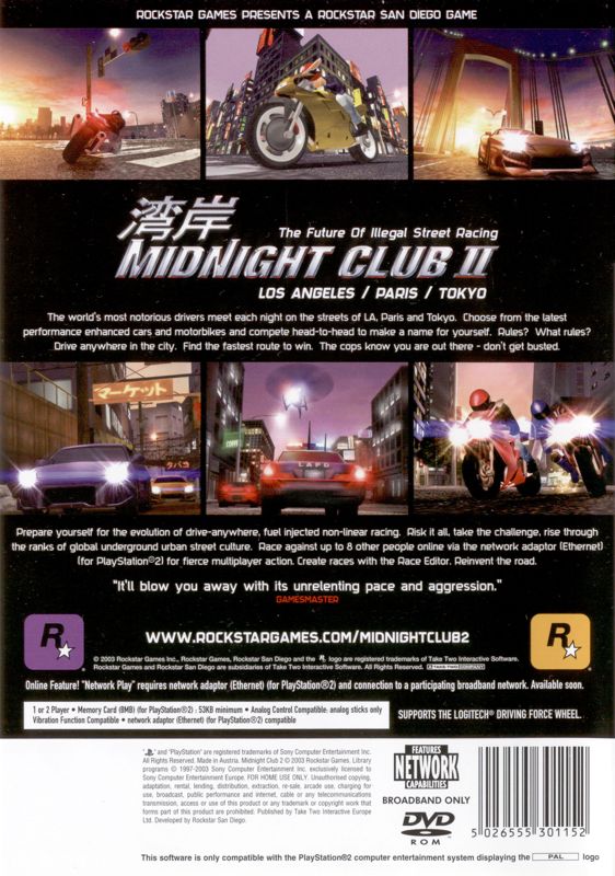 Midnight Club II - PS2 Spill - Retrospillkongen