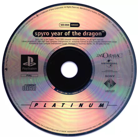 Spyro: Year of the Dragon - PS1 spill - Retrospillkongen