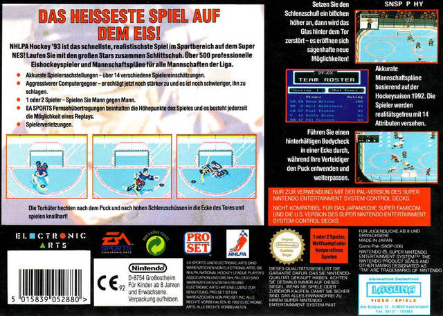NHLPA HOCKEY 93 - SNES spill - Retrospillkongen