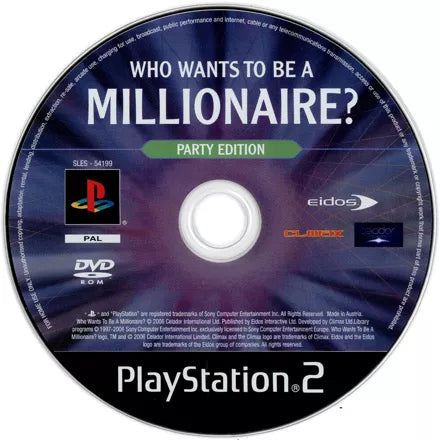 Who Wants to Be a Millionaire: Party Edition - PS2 spill - Retrospillkongen