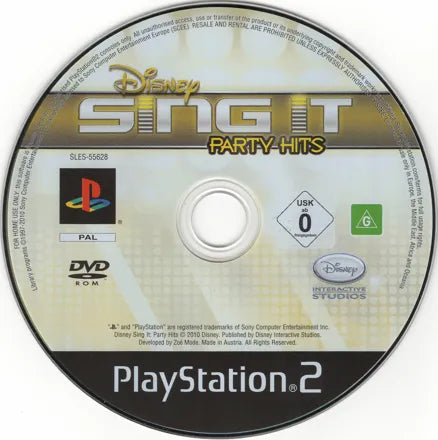 Disney Sing It: Party Hits - PS2 spill