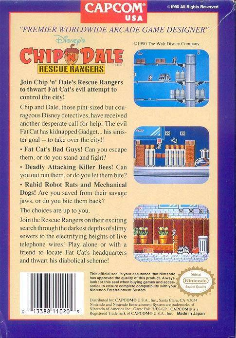 Disney's Chip 'n Dale: Rescue Rangers - NES spill - Retrospillkongen