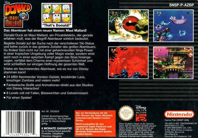 Maui Mallard in Cold Shadow - SNES spill - Retrospillkongen