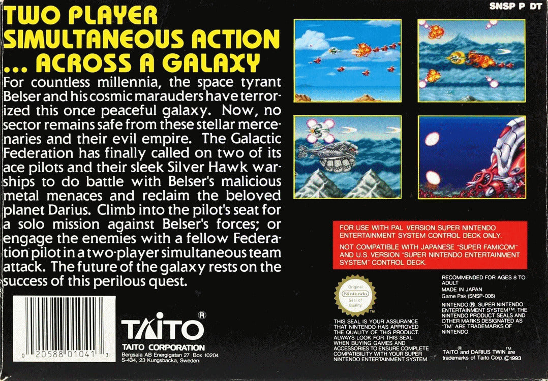 Darius Twin - SNES spill - Retrospillkongen