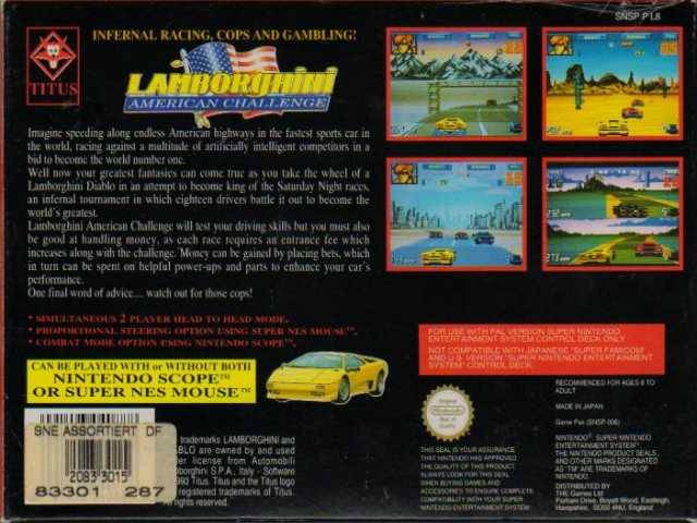 Lamborghini: American Challenge - SNES spill - Retrospillkongen