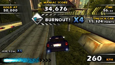 Burnout: Dominator - PSP spill