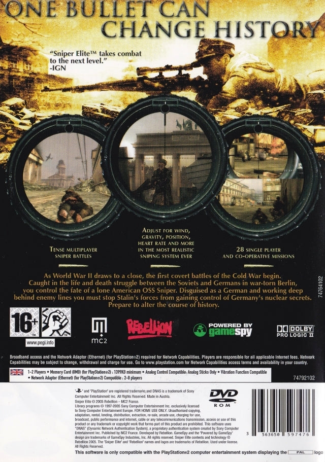 Sniper Elite - PS2 spill