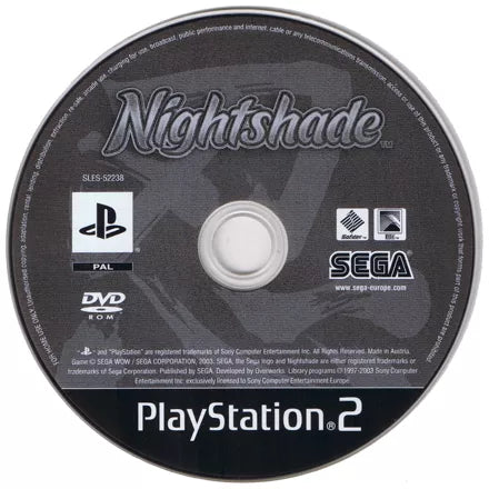 Nightshade - PS2 Spill - Retrospillkongen