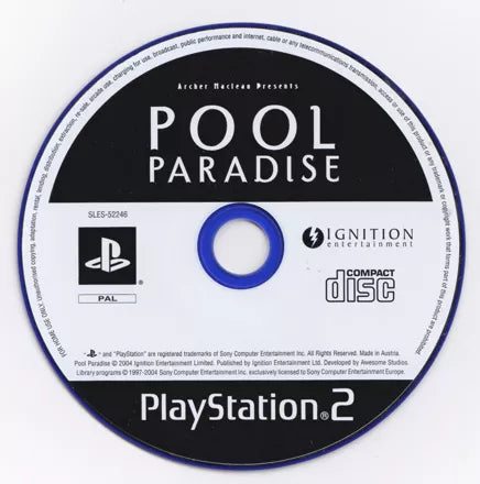 Archer Maclean Presents Pool Paradise - PS2 spill - Retrospillkongen