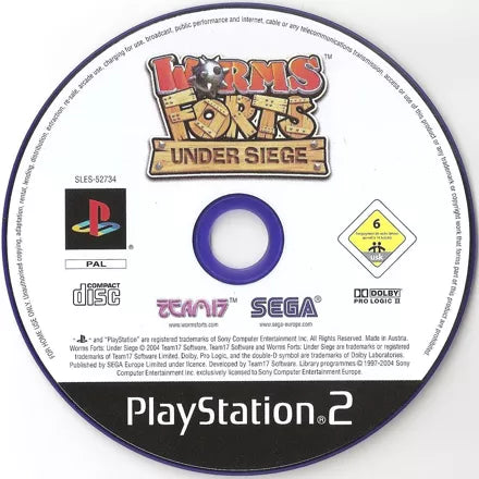 Worms Forts Under Siege - PS2 spill - Retrospillkongen