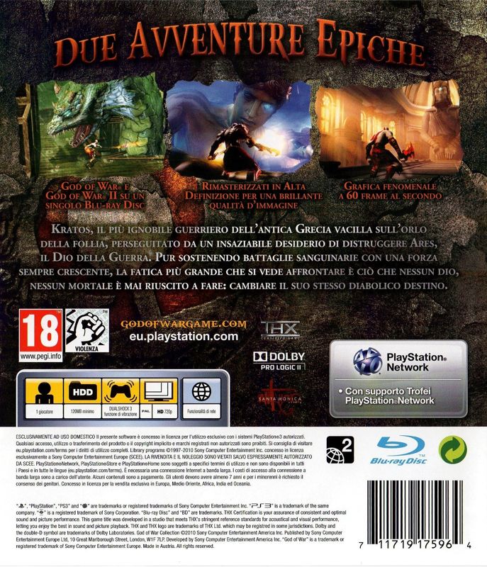 God of War Collection - PS3 spill (NTSC, Regionfri)