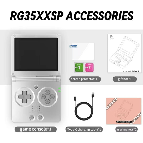 Anbernic RG35XX SP 64G: 5000+ Spill, 64GB, IPS-Skjerm - Retrospillkongen