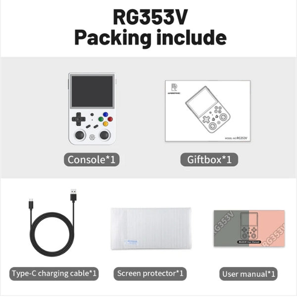 Anbernic RG353V: 5000+ Spill, 64GB, IPS-Skjerm - Retrospillkongen