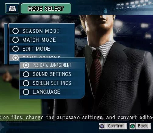 Pro Evolution Soccer Management - PS2 spill