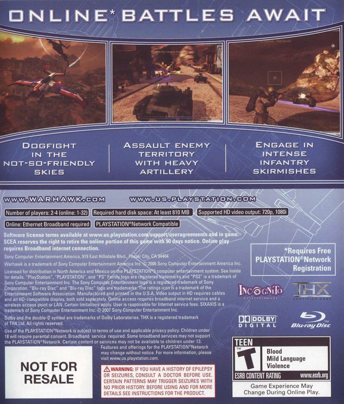 Warhawk - PS3 spill (NTSC, Regionfri) - Retrospillkongen