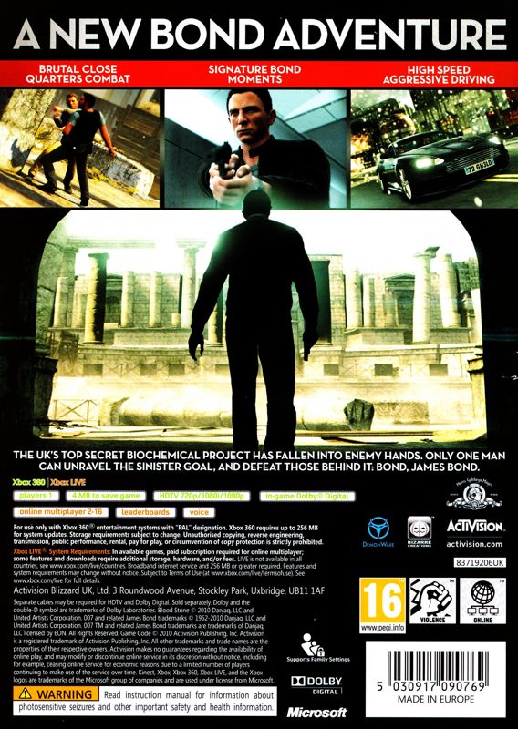 007: Blood Stone - Xbox 360 spill