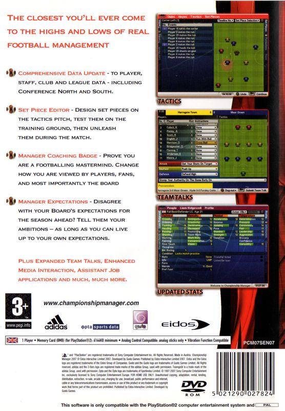 Championship Manager 2007 - PS2 spill - Retrospillkongen