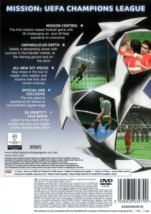 UEFA Champions League 2004-2005 - PS2 Spill - Retrospillkongen