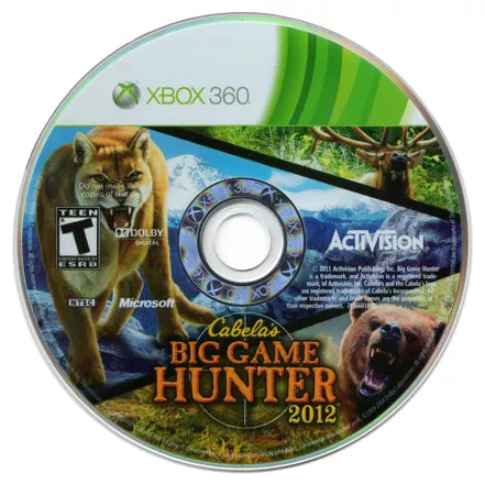 Cabela's Big Game Hunter 2012 - Xbox 360 spill - Retrospillkongen