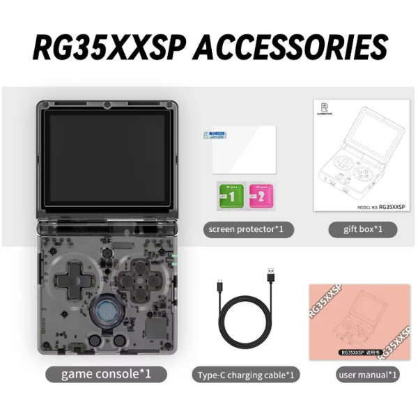 Anbernic RG35XX SP 64G: 5000+ Spill, 64GB, IPS-Skjerm - Retrospillkongen