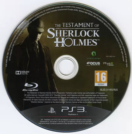 The Testament of Sherlock Holmes - PS3 spill - Retrospillkongen
