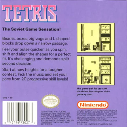 Tetris - Gameboy Spill - Retrospillkongen