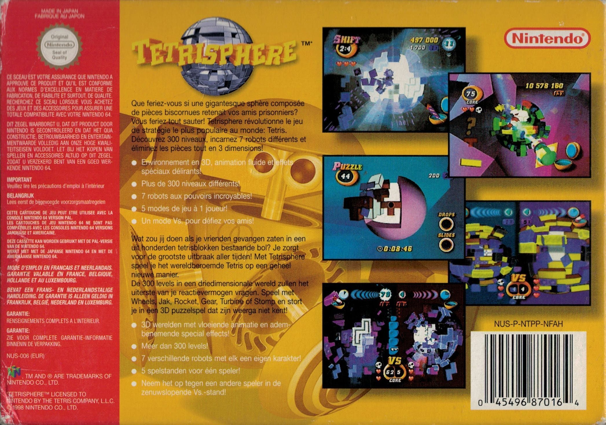 Tetrisphere - N64 spill - Retrospillkongen