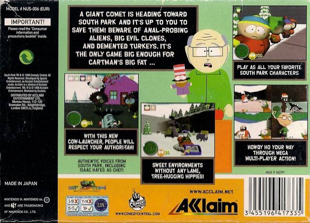 South Park - N64 spill - Retrospillkongen