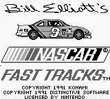 Bill Elliott's NASCAR Fast Tracks - Gameboy spill