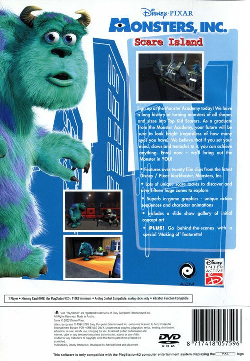 Vs Ps2 Monsters Inc Playstation DISNEY ** MONSTERS INC ** SCARE