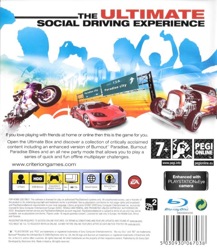 Burnout: Paradise - The Ultimate Box - PS3 spill