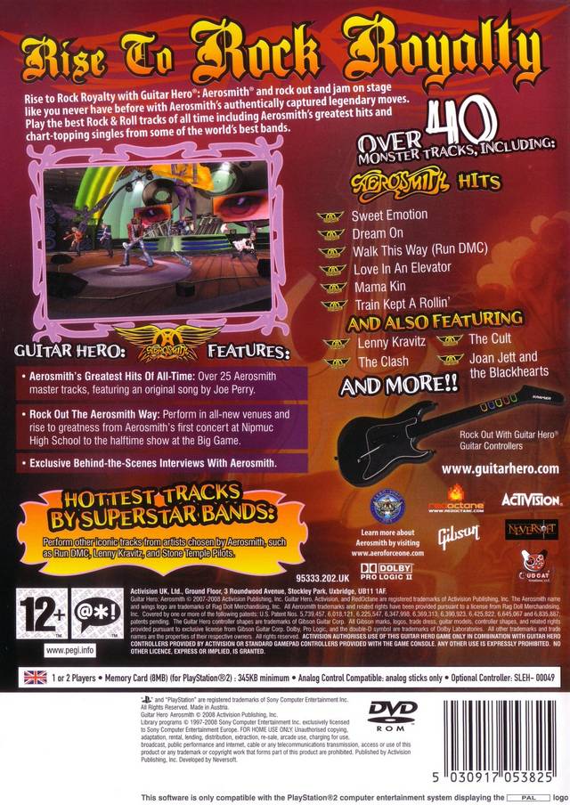 Guitar Hero: Aerosmith - PS2 Spill