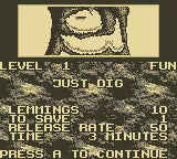 Lemmings - Gameboy spill - Retrospillkongen