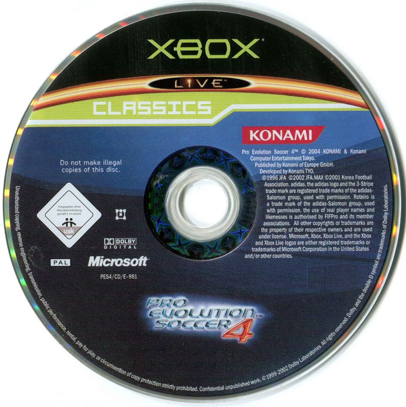 Pro Evolution Soccer 4 - Xbox spill