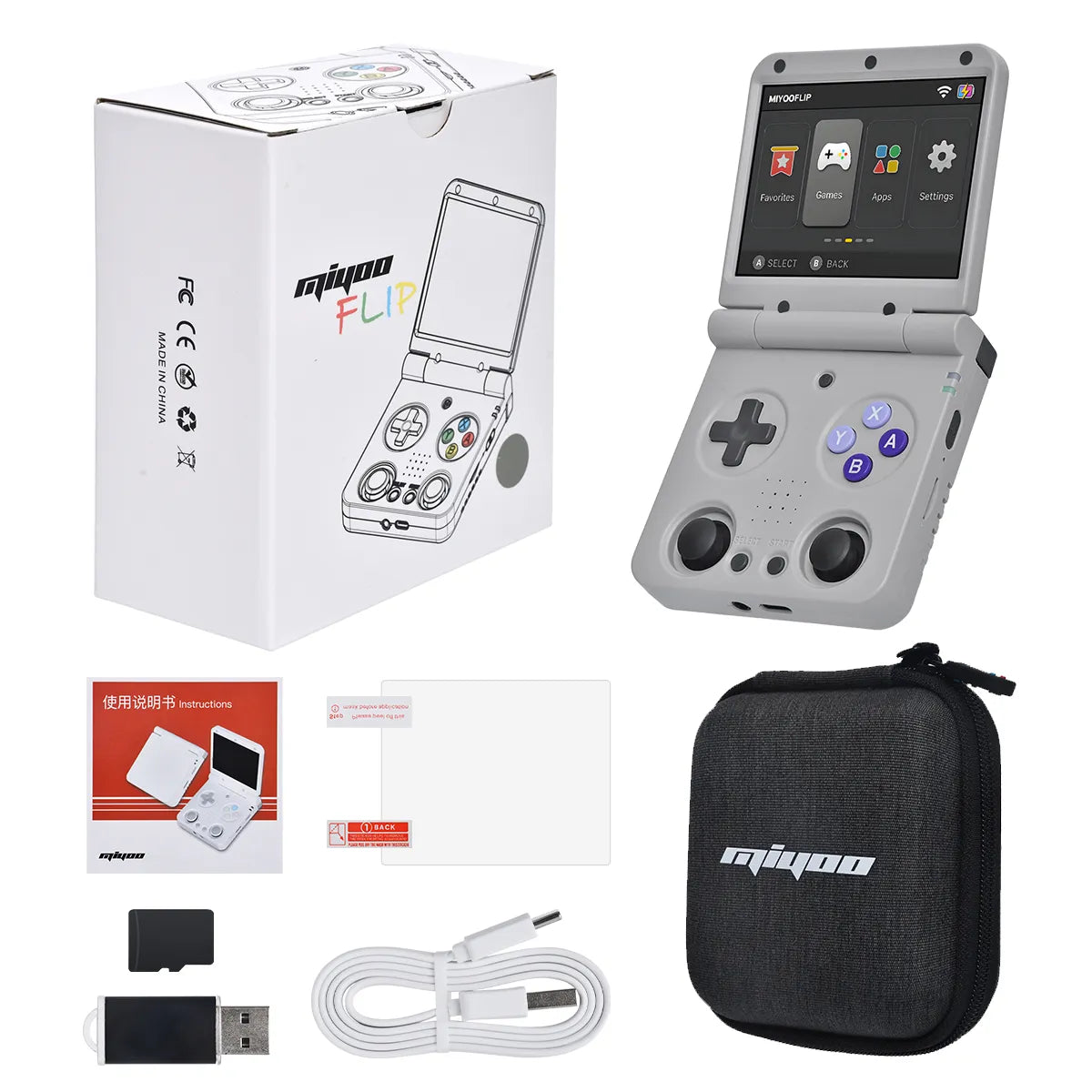 Miyoo Flip V2: 10.000+ Spill, Retro Håndholdt Spill Konsoll - Retrospillkongen