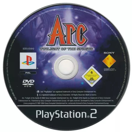 Arc: Twilight of the Spirits - PS2 Spill
