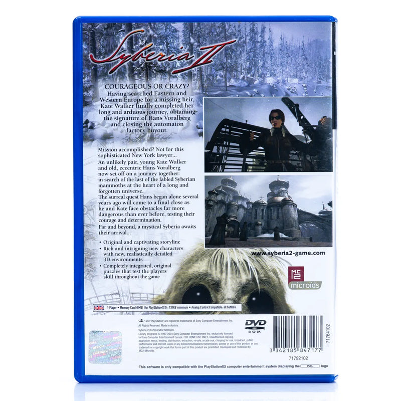 Syberia II - PS2 spill