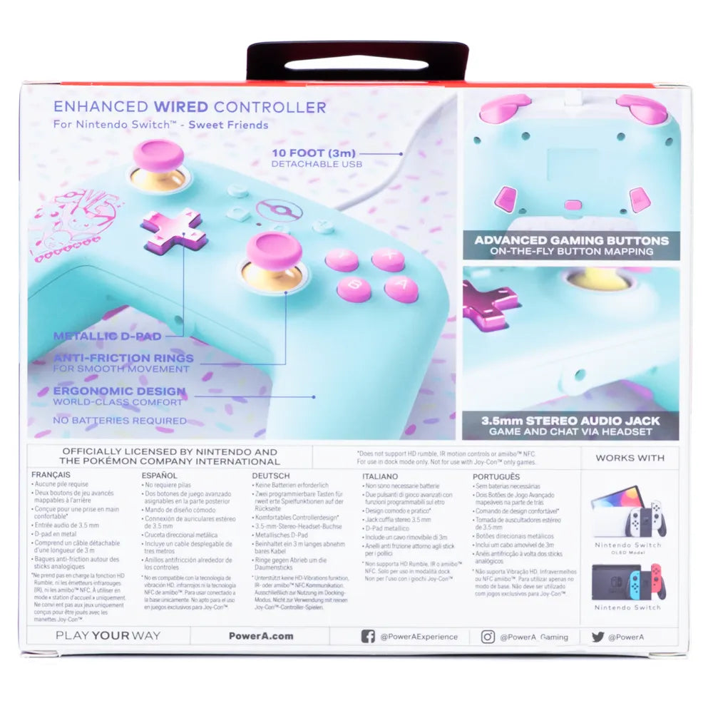 PowerA Pokemon Enhanced Wired Kontroller - Switch (Forseglet i Eske) - Retrospillkongen