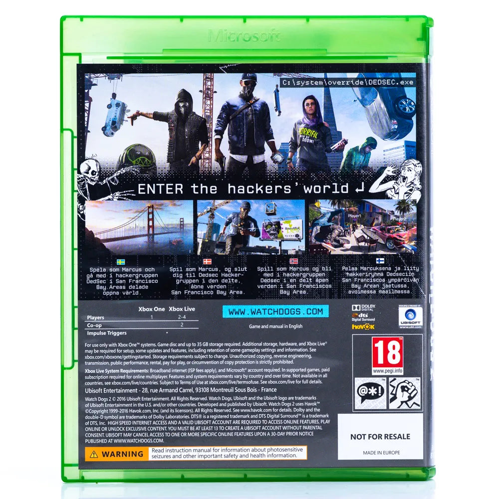 Watch Dogs 2 - Xbox One spill - Retrospillkongen
