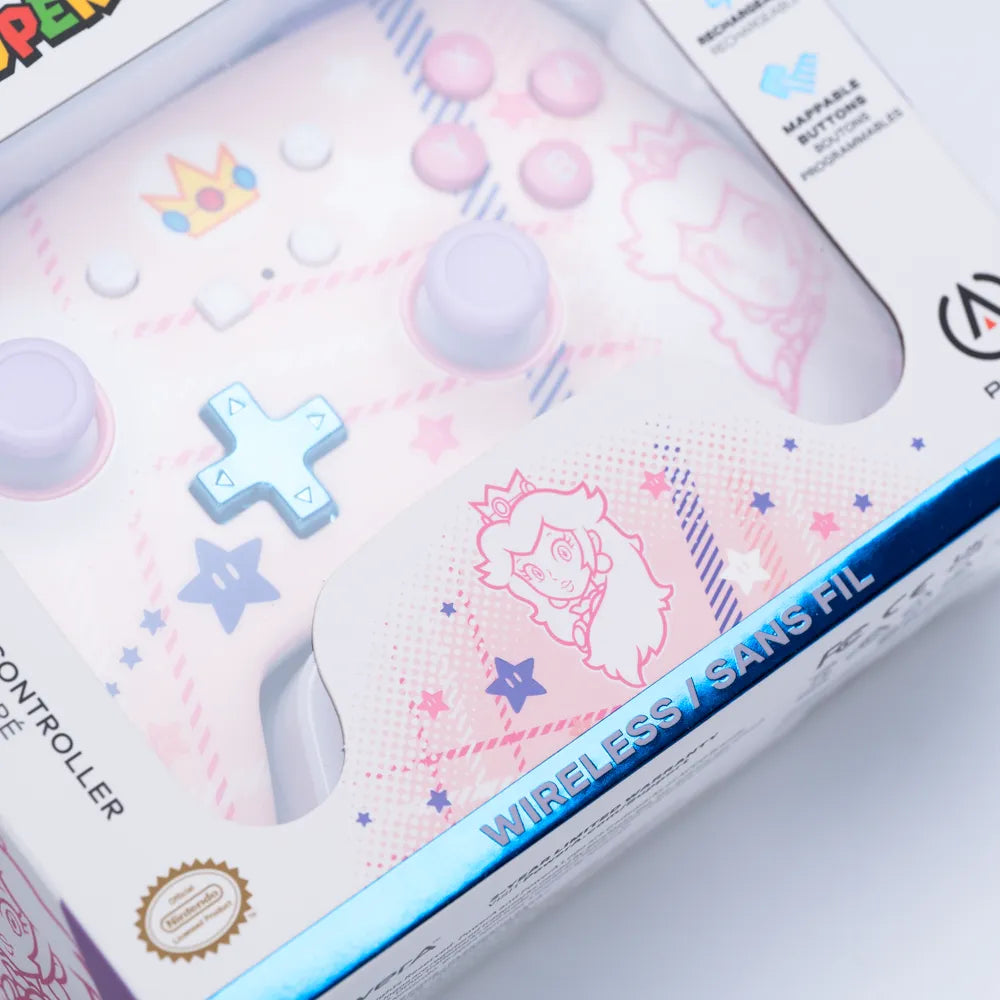 PowerA Princess Peach Trådløs Kontroller - Switch (Forseglet i Eske) - Retrospillkongen